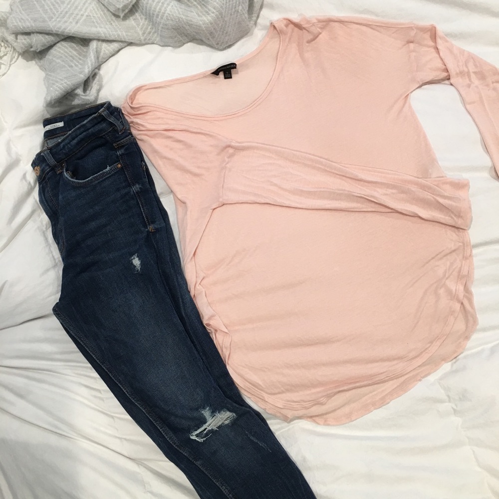 Blush modal dolman shirt long sleeve